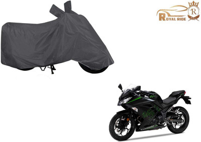 ROYALRIDE Waterproof Two Wheeler Cover for Kawasaki(Ninja 300, Grey)