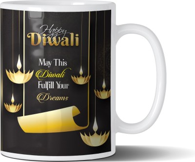 GIFT MY PASSION Happy Diwali May This Fulfill Your Dreams Coffee 350 ML Ceramic Coffee Mug(350 ml)