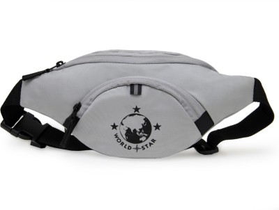 Worldstar Adjustable Strap belt bag liht grey waist bag London Stylish Real Waist Bag Elegant Style Travel Pouch Passport Holder(Grey)