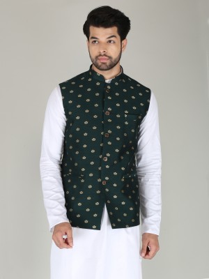 Amogue Self Design Men Waistcoat