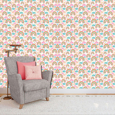 Creative Print Solution Abstract Multicolor Wallpaper(244 cm x 41 cm)