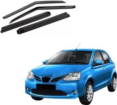 ASRAUTO For Front, Rear Wind Deflector(Tinted Toyota Etios Liva)