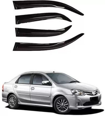ASRAUTO For Front, Rear Wind Deflector(Tinted Toyota Etios)