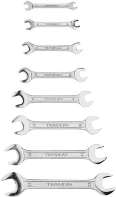 TAPARIA Double Ended Spanner Set |Matte Finish Double Open End Spanner Set| 8 Piece Set ,Chrome | (Pack of 1) Double Ended Spanner Set |Matte Finish Double Open End Spanner Set| 8Piece Set ,Chrome | (Pack of 1) Double Sided Open End Wrench(Pack of 1) TAPARIA Double Ended Spanner Set |Matte Finish Double Open End Spanner Set| 8 Piece Set ,Chrome | (Pack of 1) Double Ended Spanner Set |Matte Finish Double Open End Spanner Set| 8Piece Set ,Chrome | (Pack of 1) Double Sided Open End Wrench(Pack of 1)
