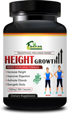 Fasczo Height Growth Capsules For Increases Height & Bone Mass, Helps to grow taller(30 Capsules)