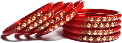 TANVOK Glass Bangle Set(Pack of 8)