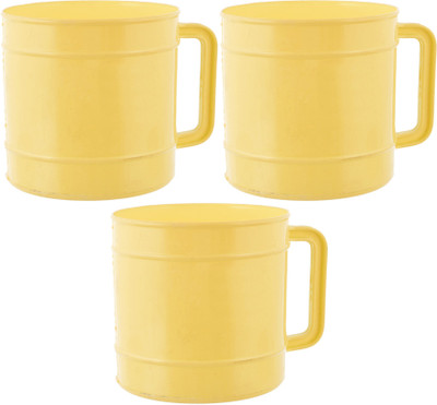 KUBER INDUSTRIES Plastic Bath Mug(Yellow 1)