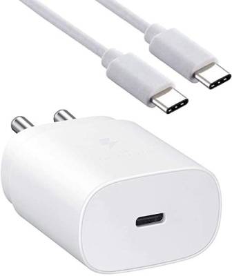 BENER 25 W 3.1 A Mobile Samsung 25Watt PD Charger Adapter, Super Fast Charge USB-C Cable for Samsung Charger with Detachable Cable