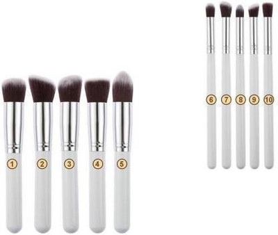 cherrytree Premium Wooden Handle Makeup Brushes(Pack of 10)