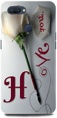 JUGGA Back Cover for Oppo A12, CPH2077, H LOVES H NAME,H NAME, H LETTER, ALPHABET,H LOVE H NAME(Grey, Hard Case, Pack of: 1)