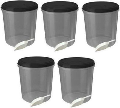 YASHODEEP PLASTIC Plastic Utility Container  - 10000 ml(Pack of 5, Black)
