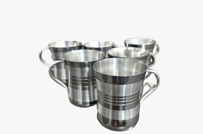 Anmol Pack of 6 Stainless Steel 150 ML(Silver, Cup Set)