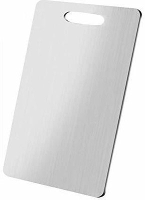 Master Multipurpose Food-Grade Chopping Cutting Slicing Serving Cut Board for Fruits Vegetables & Dough Board, Heavy Duty Safe Durable (Medium) (Size 31.8CM X 21CM ) Stainless Steel Cutting Board(Steel Pack of 1 Dishwasher Safe)