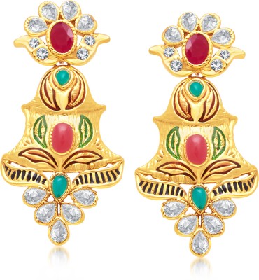 Sukkhi Intricately Gold Plated Dangle Earring For Women Alloy Drops & Danglers