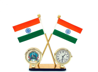 WOLCH indian flag Double Sided Wind Car Dashboard Flag(Nylon)