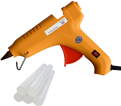 Velish Hot Melt Standard Temperature Corded Glue Gun with 5 Glue Stick Multi color Standard Temperature Corded Glue Gun(7 mm)