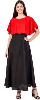 DIVAVOGU Women Maxi Red Dress