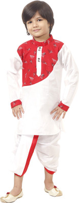 JCT DRESSES Boys Festive & Party Sherwani and Churidar Set(White Pack of 1)