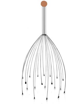 Cloudzy 1PC Head Scalp Massager for Stress Relief Manual Massaging Tool for Men and Women Bokomo Japanese Tool Head Scratcher Tingler for Gentle Hair Stimulation Silver Massager