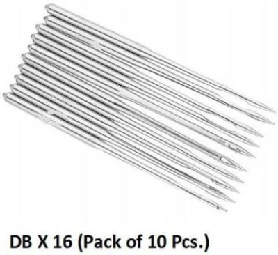 LOYAL INDIA CORPORATION Sewing Machine Needles DBX1 Number Size 16, Pack of 10 Needles - Works with All Automatic Sewing Machines (USHA/Singer/Brother) Machine Sewing Needle(Chromium Ball Point Needle 16 Pack of 10)