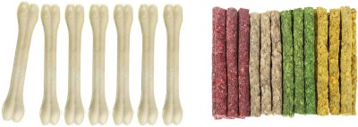 Pet N Perry Combo Pack Of Mix Munchy 500gm & 10 Inch Bone 500gm Mutton, Chicken, Mint Dog Chew(1 kg, Pack of 1)