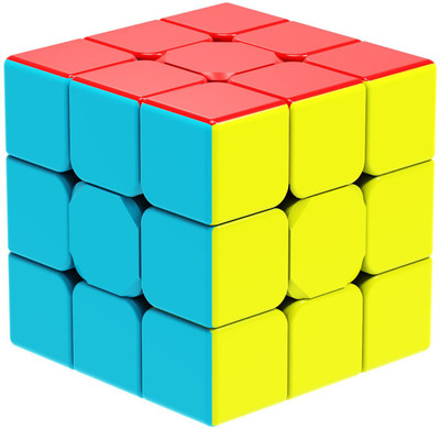 Offer99 Rubix Speed Cube 3x3 Fidget Cube Toy Stickerless Smooth Turning 3x3x3 Magic Speed Cube Puzzles Cube Toys for Kids Adult o4(1 Pieces)