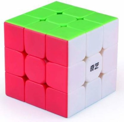 Offer99 Rubix Speed Cube 3x3 Fidget Cube Toy Stickerless Smooth Turning 3x3x3 Magic Speed Cube Puzzles Cube Toys for Kids Adult o12(1 Pieces)