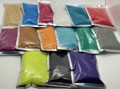 Maavtar Pack of 15 Rangoli Powder(Multicolor)
