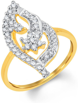 Sukkhi Alloy Cubic Zirconia Gold Plated Ring