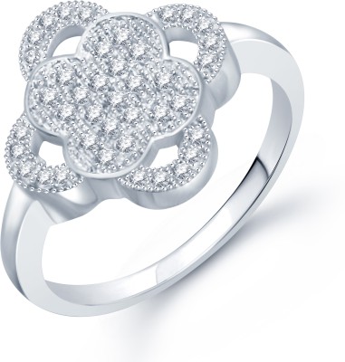 Sukkhi Alloy Cubic Zirconia Rhodium Plated Ring