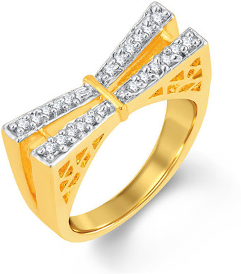 Sukkhi Alloy Cubic Zirconia Gold Plated Ring