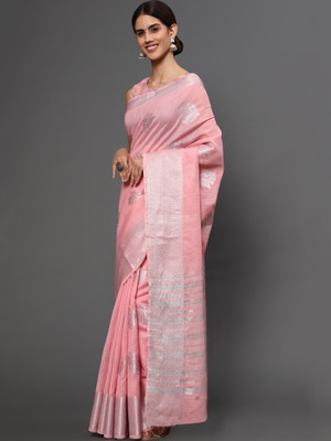Leeza Store Woven Banarasi Jacquard, Tissue Saree(Yellow)