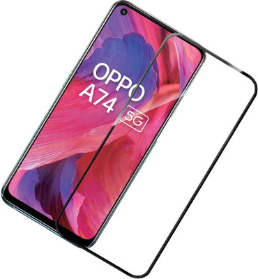 HUPSHY Edge To Edge Tempered Glass for OPPO A74 5G(Pack of 1)