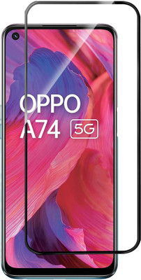 HUPSHY Edge To Edge Tempered Glass for OPPO A74 5G(Pack of 1)