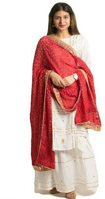 raj-rajeshwari collection Art Silk Self Design, Printed Women Dupatta