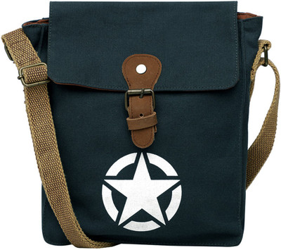The House of Tara Green Sling Bag Canvas Star Sling Bag