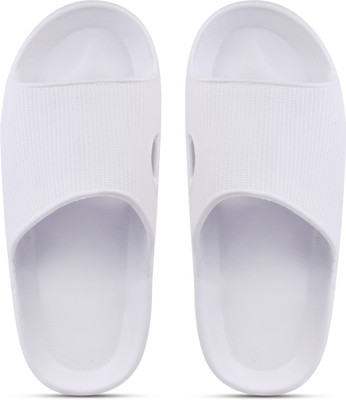 STYLE HEIGHT Men Slides(White , 8)