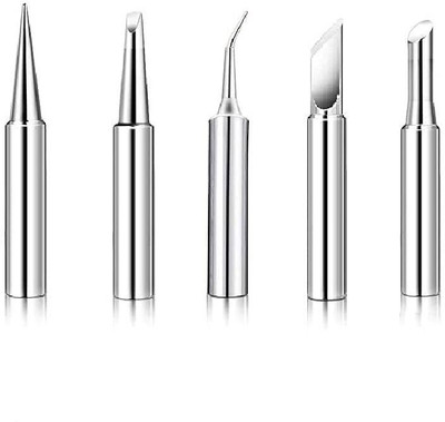 wroughton 5 Soldering Iron Bits Suitable For Model 936, 937, 907 900M-T-K/3.2D/IS/3C/T-I) 0 W Simple(Conical, Flat, Pointed, Round Tip)