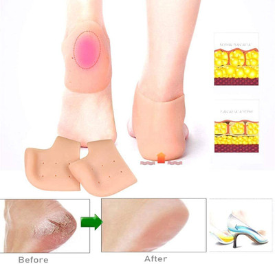 CROMIFY anti crack heel socks for men,anti crack heel socks Ankle Support(Beige)