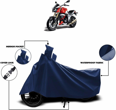 KEDIT Waterproof Two Wheeler Cover for Mahindra(Mojo, Blue)
