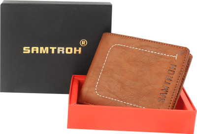 SAMTROH Men Formal Tan Artificial Leather Wallet(5 Card Slots)