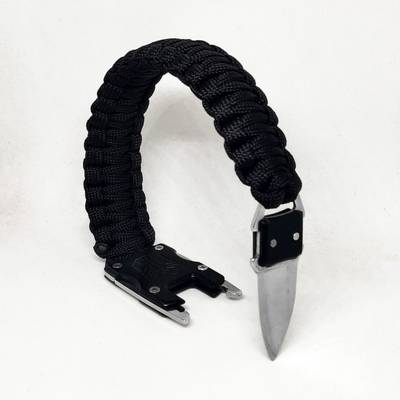 Survival bracelet with knife and best sale flint