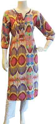 

BeforeAfter Women' Printed A-line Kurta(Multicolor, Multi colour