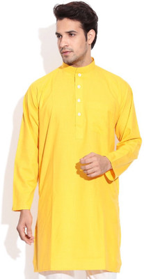 Royal Kurta Men Solid Straight Kurta(Red)