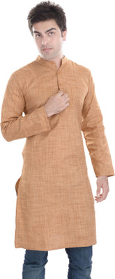 Padma Men Solid Straight Kurta(Maroon)