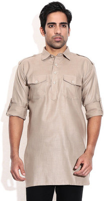 Royal Kurta Men Solid Pathani Kurta(White) Royal Kurta Men Solid Pathani Kurta(White)