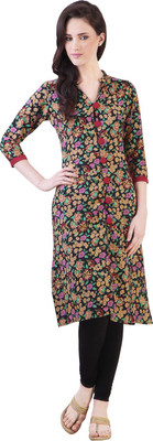 

Libas Women's Printed A-line Kurta(Multicolor)