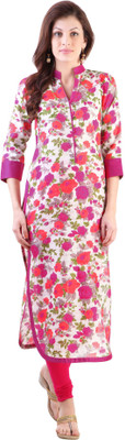 

Libas Women's Printed Straight Kurta(Multicolor)