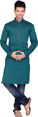 60% OFF on Fuzion Couture Solid Men's Straight Kurta(Green) 60% OFF on Fuzion Couture Solid Men's Straight Kurta(Green)
