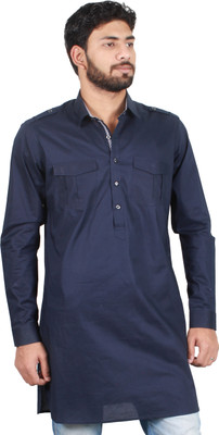 39% OFF on Qdesigns Solid Men's Pathani Kurta(Dark Blue) 39% OFF on Qdesigns Solid Men's Pathani Kurta(Dark Blue)